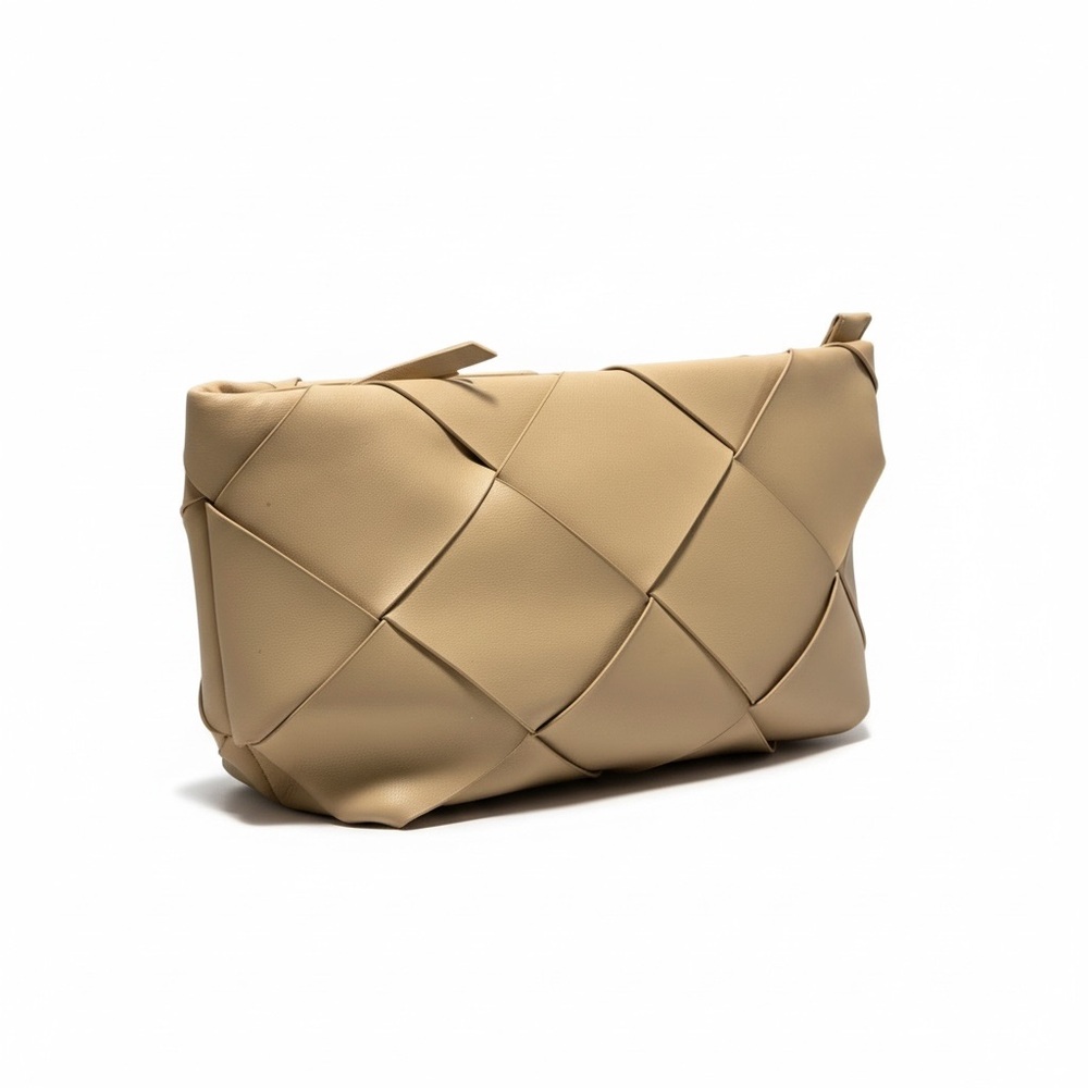 Sondra Roberts Woven Tan Clutch